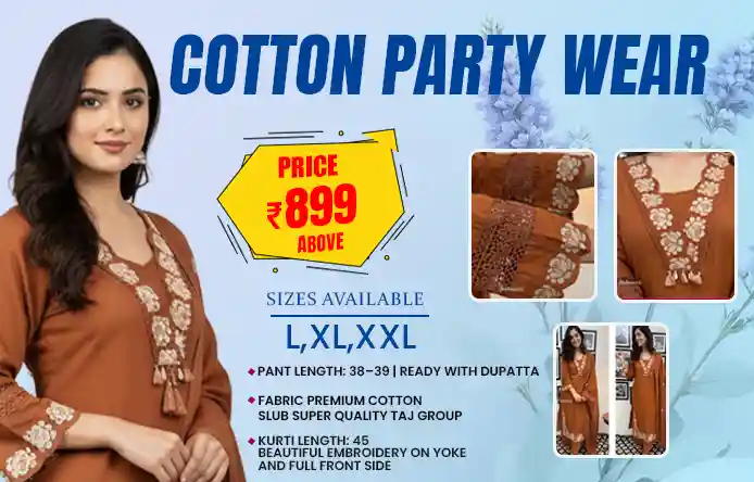 Premium Cotton Party Wear   